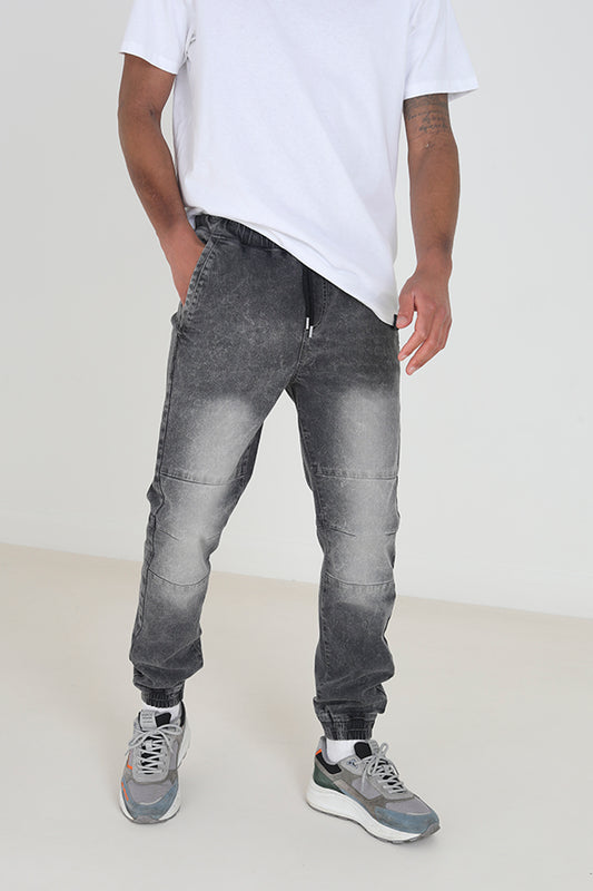 Grey Slim Fit Knee Panel Skinny Jeans