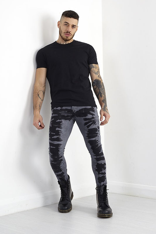 Skinny Fit All Over Tie Dye Denim Jeans