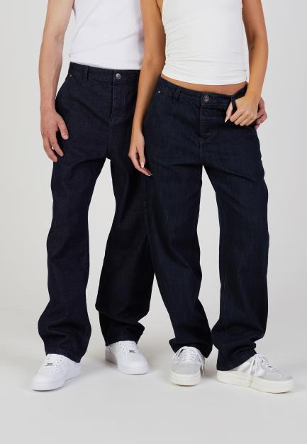 Denim Straight Leg Jean Back Multi Pockets