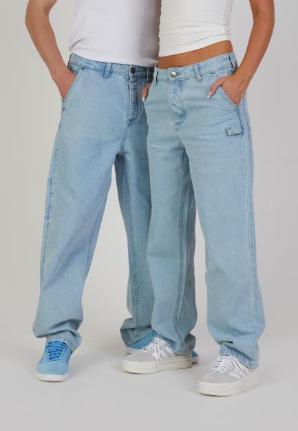 Denim Straight Leg Jean Back Multi Pockets