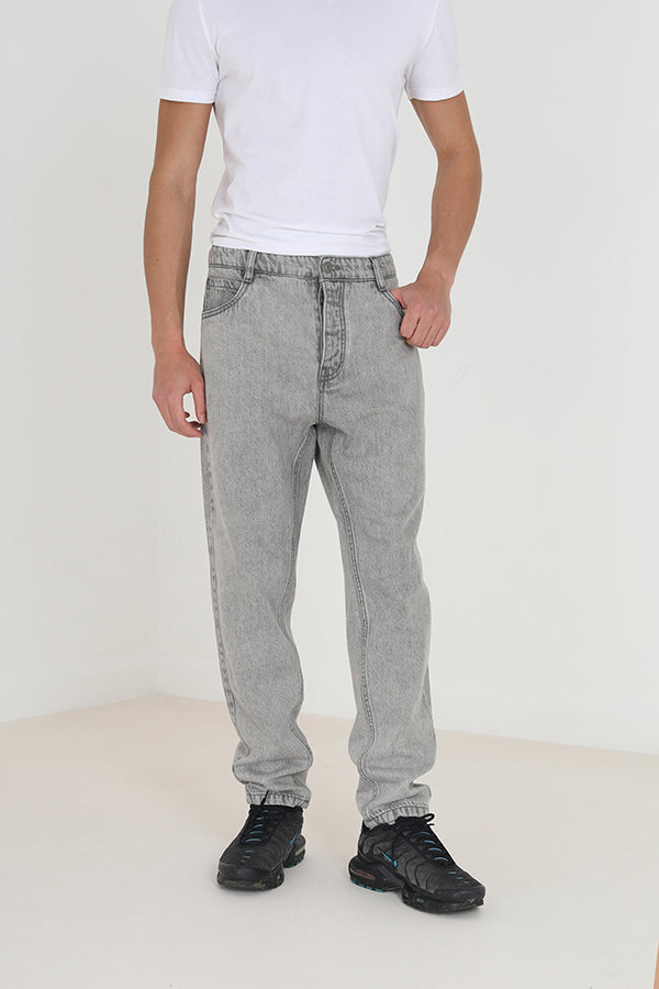 Loose Fit Tapered Denim Jean Button Fly