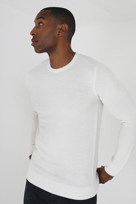 Crew Neck Ottoman Rib Jumper
