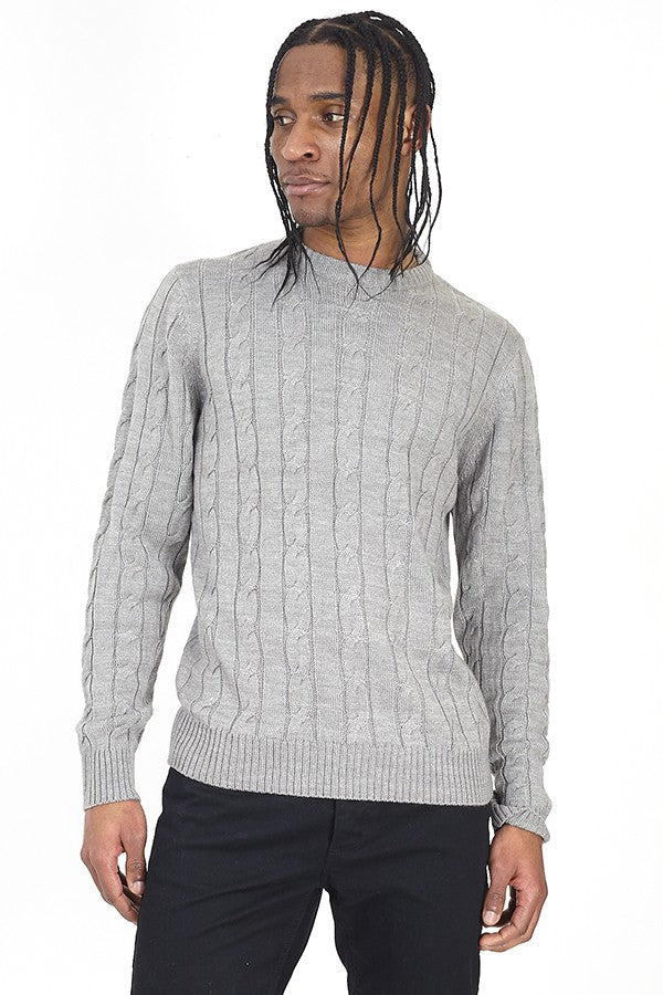 All Over Cable Knit Crew Neck Jumper