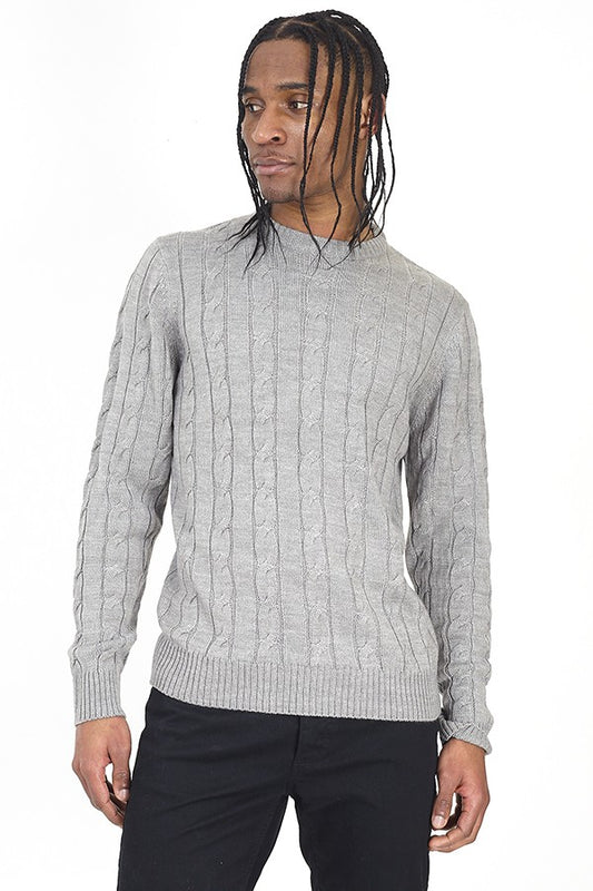 All Over Cable Knit Crew Neck Jumper