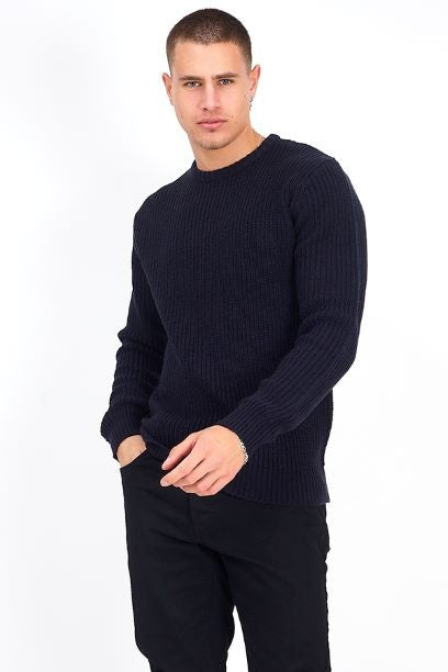 Mens Brave Soul Navy Knitwear