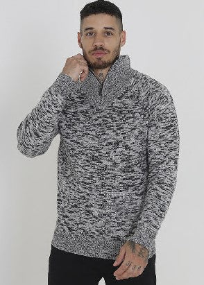Quarter Zip Funnel Neck Jumper