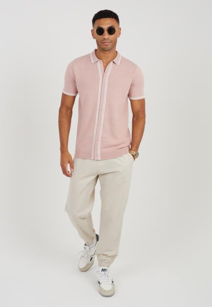 Short Sleeved Button Fastening Polo Shirt