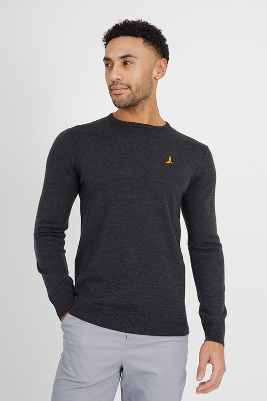 Mens Brave Soul Charcoal Knitwear