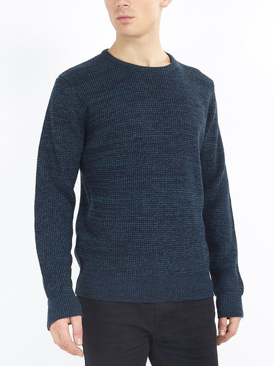 Crew Neck Colour Twist Knit Jumper