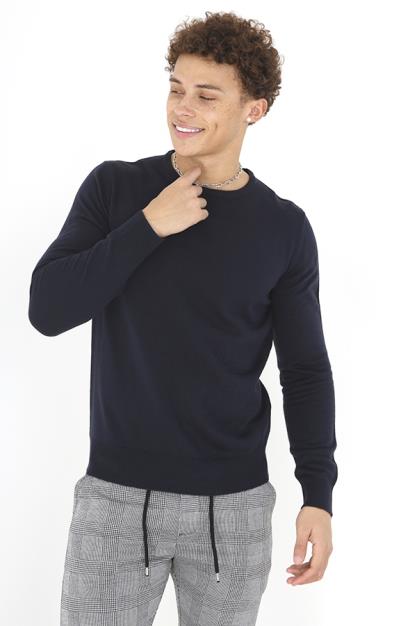 Mens Brave Soul Navy Knitwear