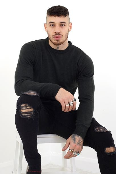 Mens Brave Soul Green Knitwear