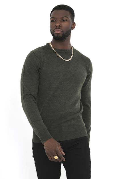 Mens Brave Soul Khaki Knitwear