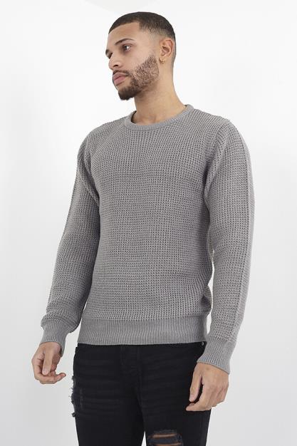 Mens Brave Soul Charcoal Knitwear