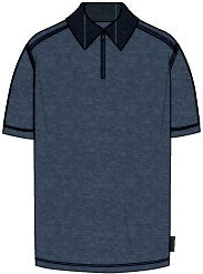 Knitted Short Sleeve Zip Polo