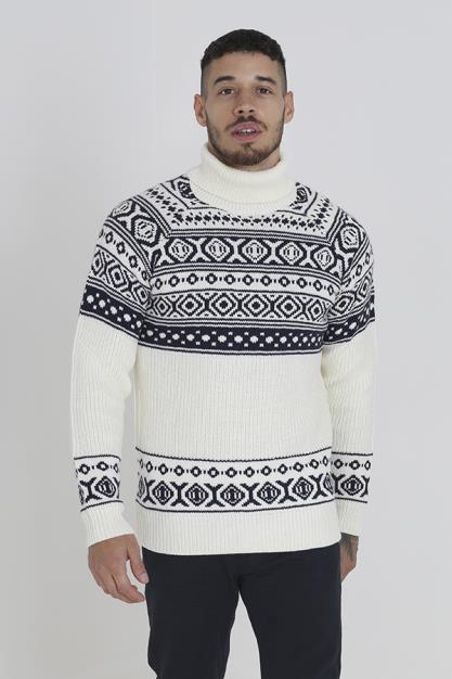 1X1 Roll Neck Jumper 1X1 Rib Cuff & Hem