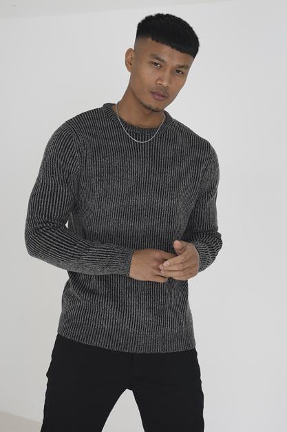 Plated Crew Neck Jumper 100% Acrylic Plated