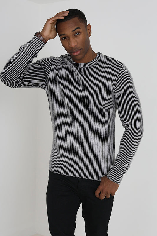Plated Crew Neck Jumper 100% Acrylic Plated