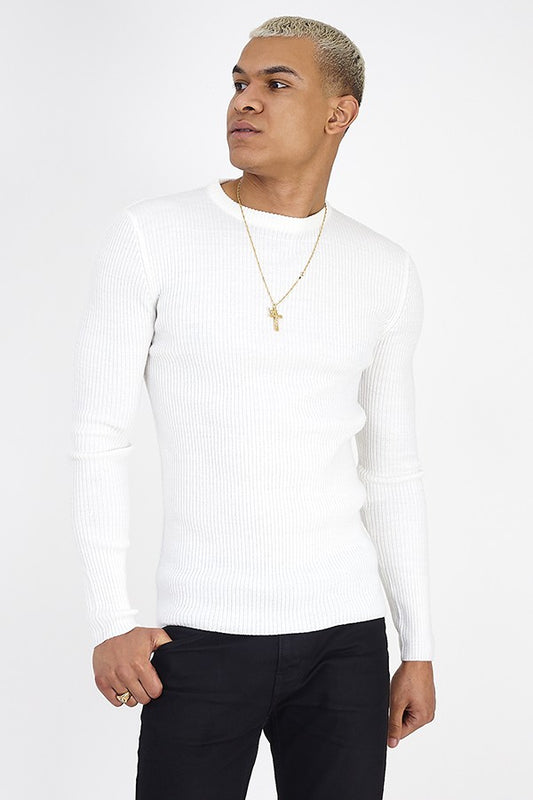 Muscle Fit Crew Neck Jumper