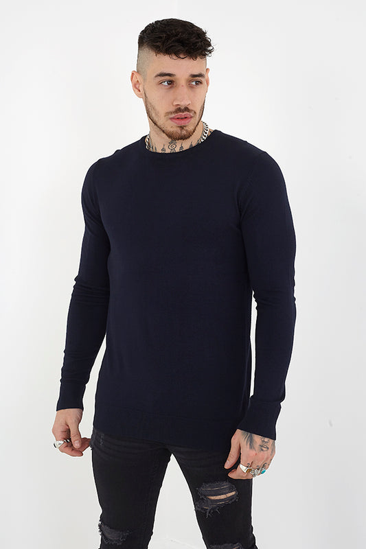 Plain Long Sleeve Muscle Fit Jumper