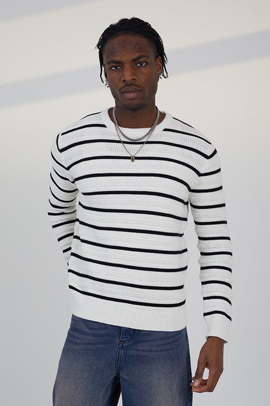 Mens Brave Soul White Knitwear