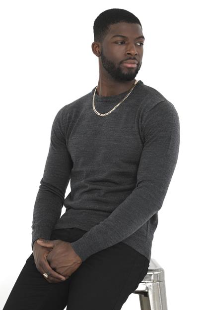 Mens Brave Soul Charcoal Knitwear