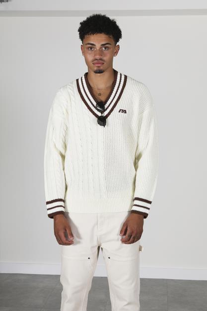 Fisherman Rib Contrast Jumper