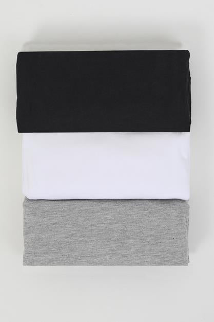 3 Pack Long Sleeved Crew Neck T-Shirt