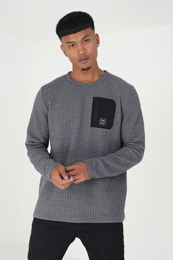 Long Sleeved T-Shirt Taslan Chest Pocket