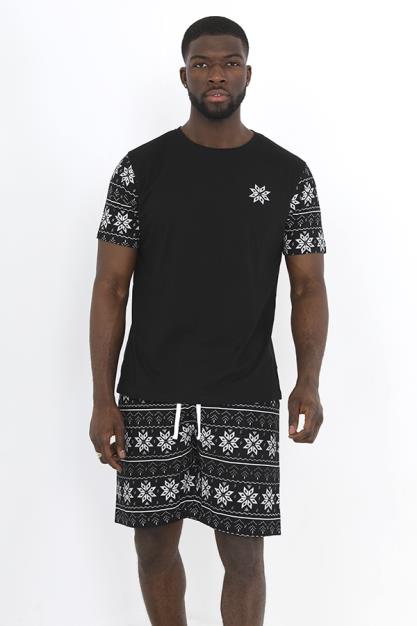 Snowflake Fairisle Christmas Print Pyjama Set