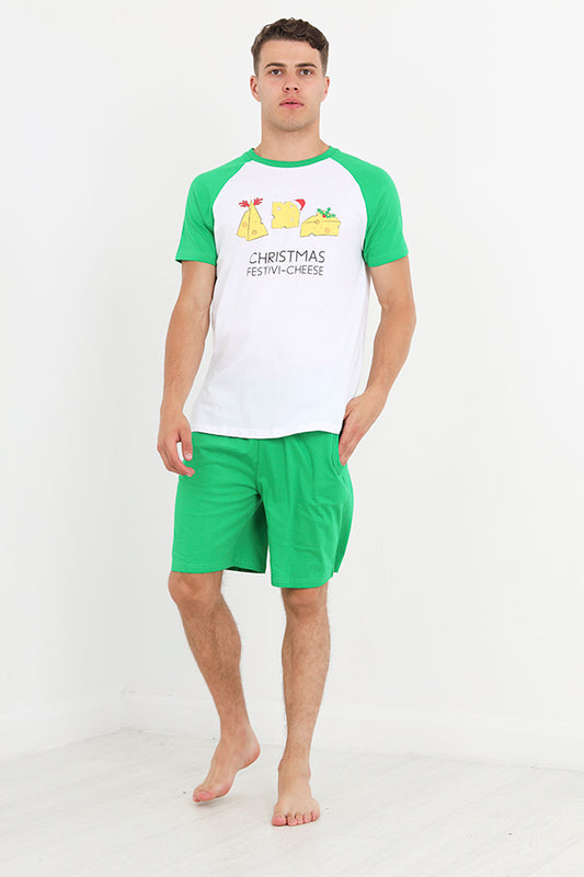 Christmas Festivi-Cheese Print Pyjama Set