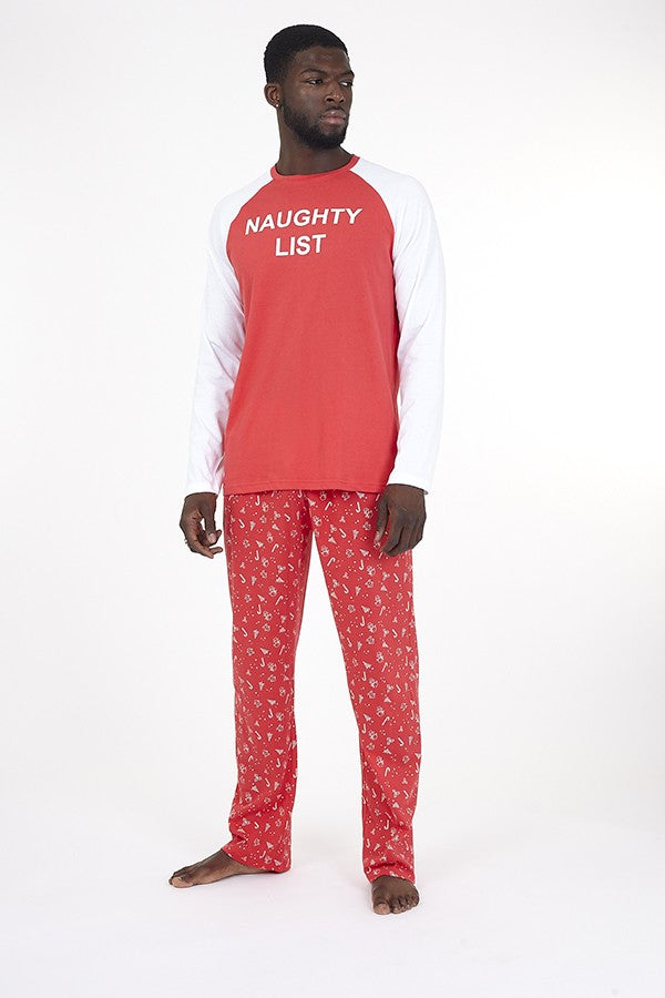 Naughty List Print Christmas Pyjama Set