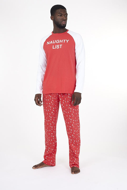 Naughty List Print Christmas Pyjama Set