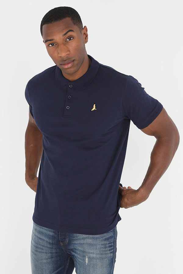 Embroidery Detail Short Sleeve Polo Shirt