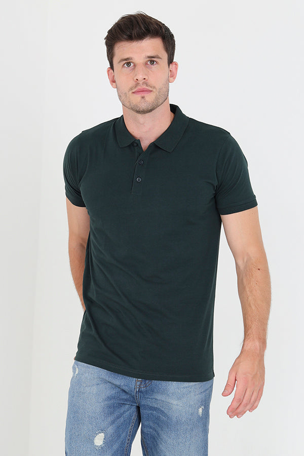 Solid Colour Short Sleeve Organic Cotton Polo Shirt