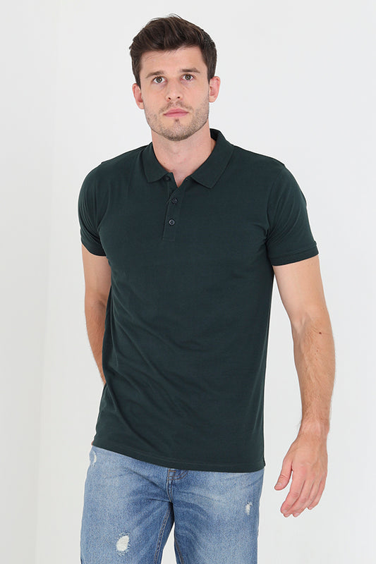Solid Colour Short Sleeve Organic Cotton Polo Shirt