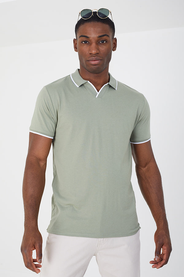 Open Collar Polo
