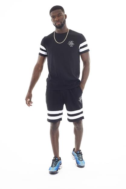 Contrast Stripe Tee Shirt And Shorts Co-Ord Set