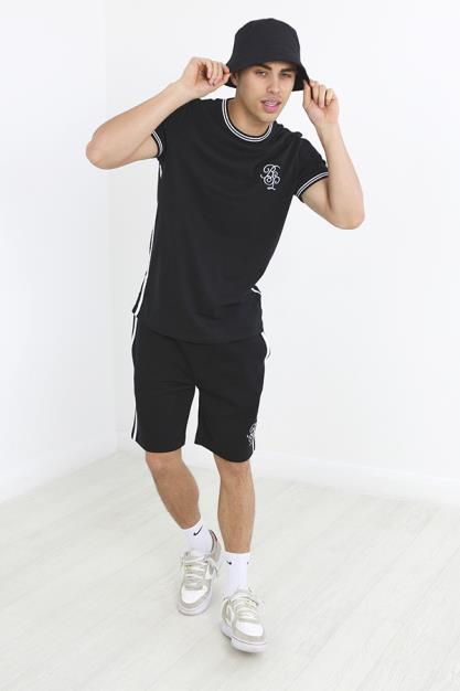 Short Sleeve Crew Neck Tee Shirt And Shorts Set
