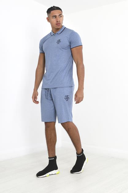 Embroidered Polo Shirt And Shorts Matching Set