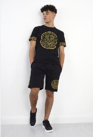 Crew Neck Short Sleeve Front Chest Print