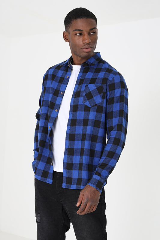 Long Sleeve Shirt-Stand Up Pack Chambray Inner Dyoke