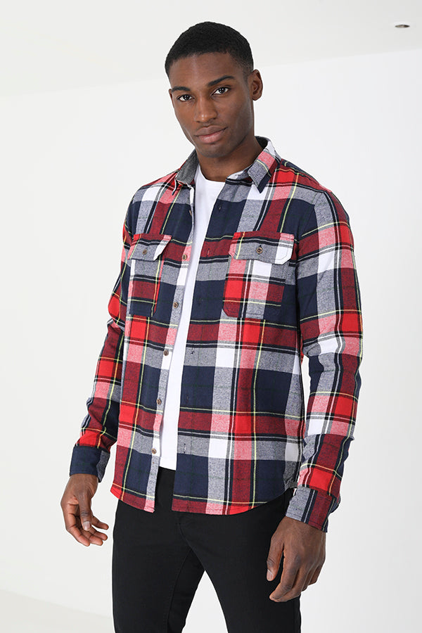 Long Sleeve Shirt Stand Up Pack Chambray Inner Dyoke