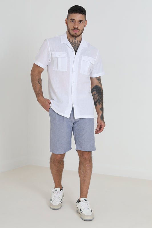 Short Sleeved Revere Collar Shirt