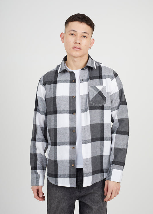 Mens Brave Soul Charcoal Shirt