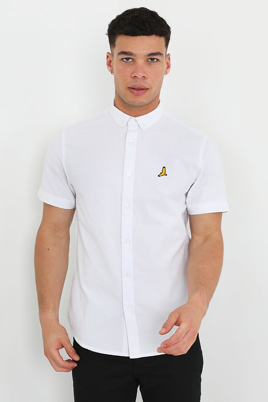 Bird Embroidery Detail Short Sleeve Shirt