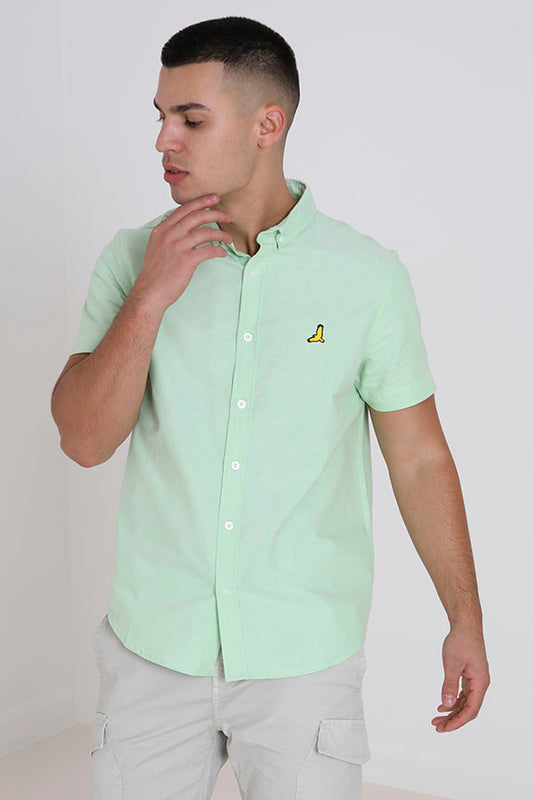 Bird Emblem Short Sleeve Oxford Shirt