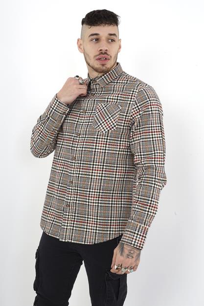 Long Sleeve Yarn Dyed Check Shirt Button Through