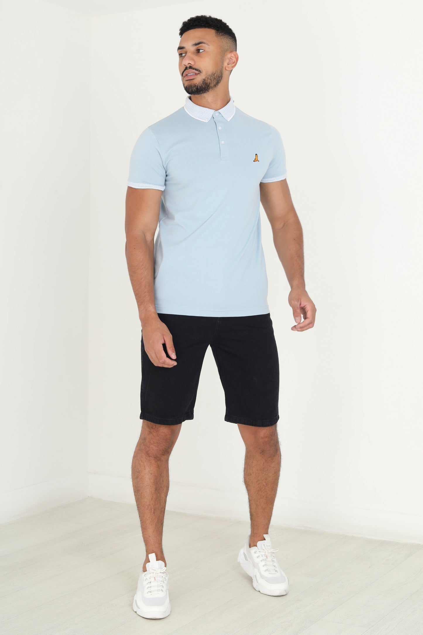 Black Wash Loose Fit Denim Shorts
