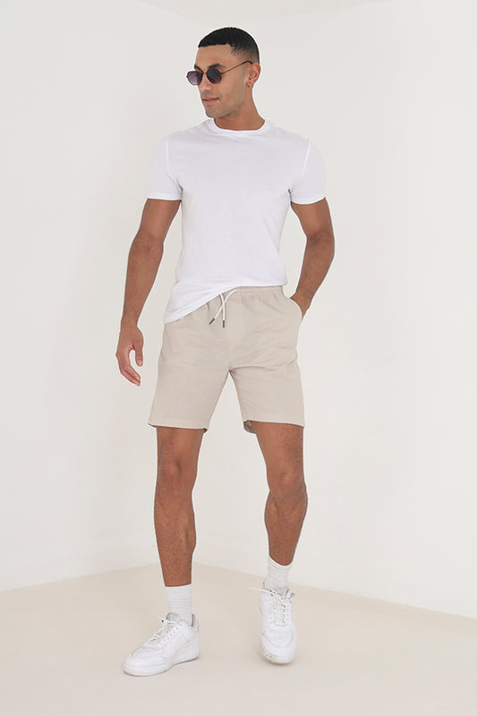Stone Relaxed Fit Recycled Cotton Shorts
