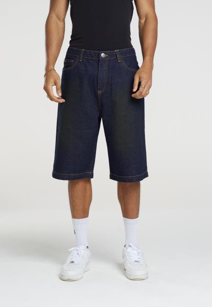 Denim Shorts Back Pocket Embroidery